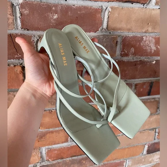 ALIAS MAE Esther sandal heels sage green size 39 - Picture 6 of 9
